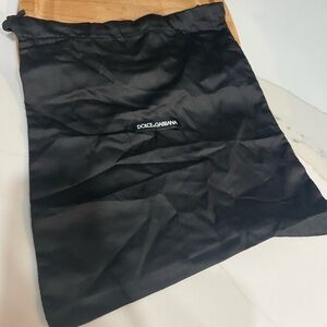 Dolce & Gabbana Drawstring Dust Bag Black Drawstring 11.5 X 14.5 Purse Wallet
